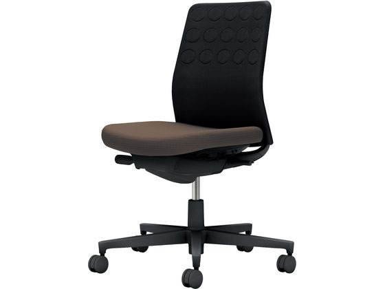 コクヨ モネット 背クッション 肘無 ブラック ブラック ダークグレージュ(U)の通販は