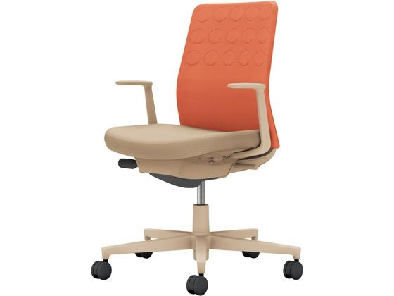 コクヨ モネット 背クッション L肘 Sベージュ ソフトテラコッタ Sベージュ(W)の通販はアームチェア