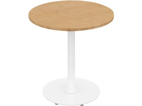 コクヨ テーブル フランカ 円形 単柱脚 W600D600H620 OA 白脚の通販は