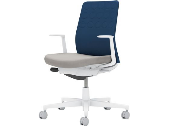 コクヨ モネット 背クッション L肘 ホワイトグレー ネイビー ライトグレー(W)の通販は