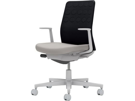 コクヨ モネット 背クッション L肘 ライトグレー ブラック ライトグレー(U)の通販は 44,813円