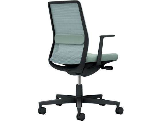 コクヨ モネット 背メッシュ L肘 ブラック アッシュターコイズ(U)の通販は