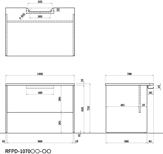 アール・エフ・ヤマカワ プラン 木製デスク W1000×D700 ホワイト×ホワイト脚の通販は