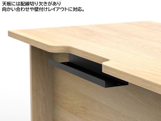 アール・エフ・ヤマカワ プラン 木製デスク W1000×D700 ホワイト×ホワイト脚の通販は