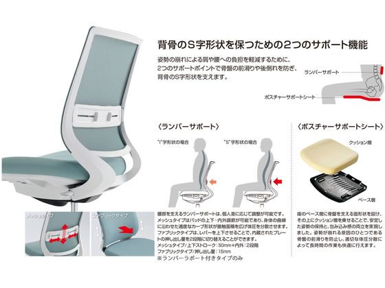 コクヨ チェア ミトラ2 サークル肘 ランバー付 プルシアンブルー ナイロンキャスターの通販は