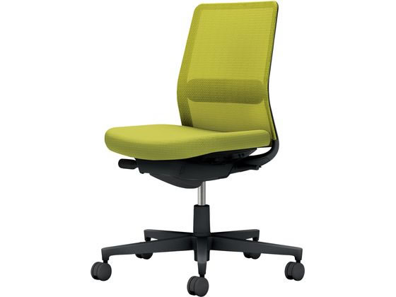 コクヨ モネット 背メッシュ 肘無 ブラック ライトオリーブ(U)の通販は 66,730円