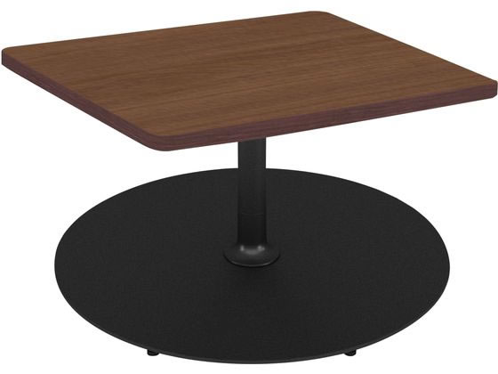 コクヨ テーブル フランカ 正方形 単柱脚 W800D800H450 BR 黒脚の通販は