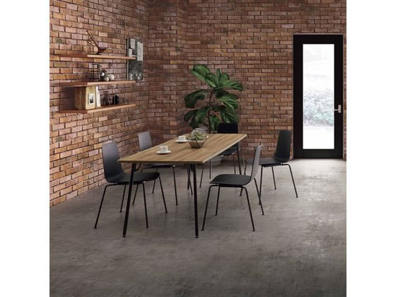 コクヨ テーブル フランカ 正方形 単柱脚 W800D800H720 BR 黒脚の通販は