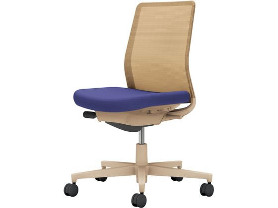 コクヨ モネット 背メッシュ 肘無 Sベージュ Sベージュ Dパープル(U)の通販は