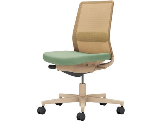 コクヨ モネット 背メッシュ 肘無 Sベージュ Sベージュ パウダーミント(U)の通販は 66,730円