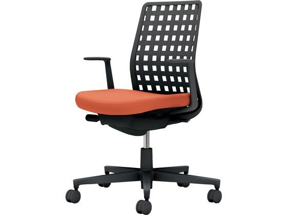 コクヨ モネット 背樹脂シェル L肘 ブラック ブラック ソフトテラコッタ(W)の通販は 40,175円