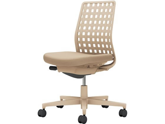 コクヨ モネット 背樹脂シェル 肘無 Sベージュ Sベージュ Sベージュ(W)の通販は