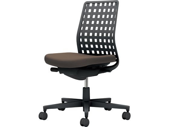 コクヨ モネット 背樹脂シェル 肘無 ブラック ブラック ダークグレージュ(W)の通販は