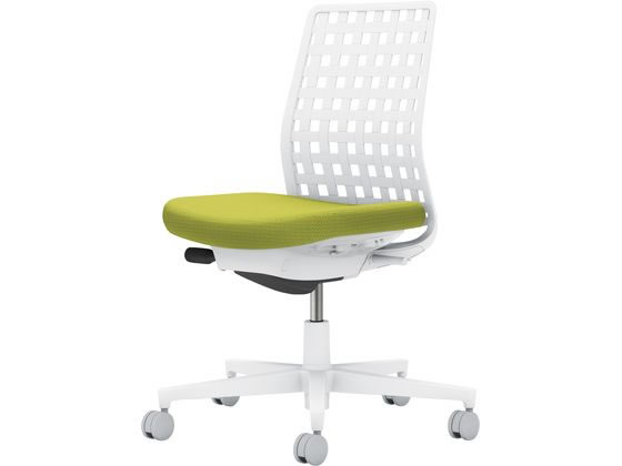 コクヨ モネット 背樹脂シェル 肘無 WHグレー WHグレー ライトオリーブ(U)の通販は 36,906円