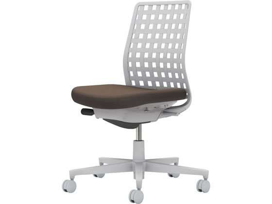 コクヨ モネット 背樹脂シェル 肘無 Lグレー Lグレー ダークグレージュ(U)の通販は 52,011円