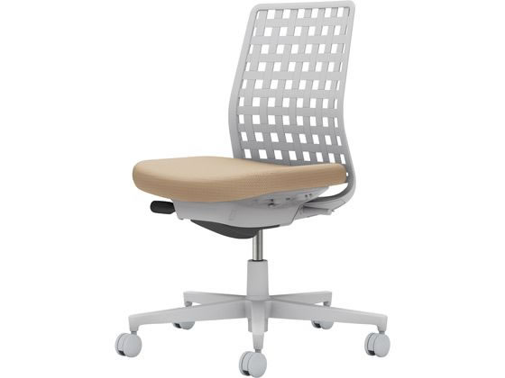 コクヨ モネット 背樹脂シェル 肘無 Lグレー Lグレー ソフトベージュ(W)の通販は