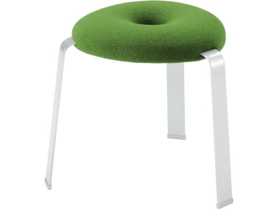 イトーキ フロウラウンジ スツール アイビーグリーン ホワイト脚の通販は
