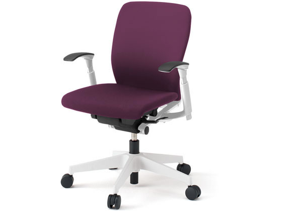 イトーキ フルゴチェア ホワイトベース ローバック アジャスタブル肘プラムパープルの通販はパソコン・オフィスチェア