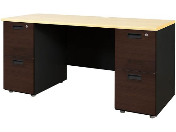 Netforce NUTS(ナッツ) 両袖机 2+2段 W1400×D600 NA*DBRの通販は 39,466円