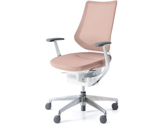 コクヨ イング メッシュ・バーチカル ホワイトシェル アルミ脚 アッシュピンクWの通販は