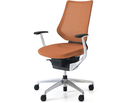 コクヨ イング メッシュ・バーチカル ブラックシェル アルミ脚 ソフトテラコッタWの通販は 140,858円