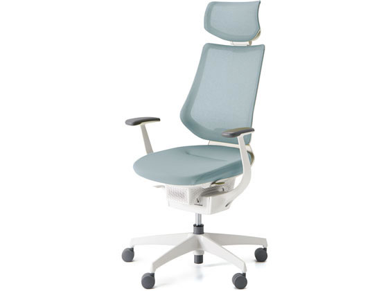 コクヨ イング メッシュ・ヘッドレスト ホワイトシェル 樹脂脚