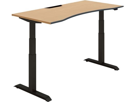 コクヨ シークエンス ウィング机ソフト レバー W1550 ナチュラルオークの通販は 108,635円