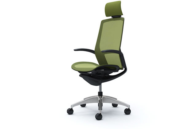 オカムラ フィノラ エクストラハイバック 座メッシュ デザイン肘 グリーン C74ABRの通販は