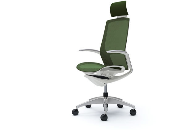 オカムラ フィノラ エクストラハイバック 座メッシュ デザイン肘Dグリーン C74ABWの通販は