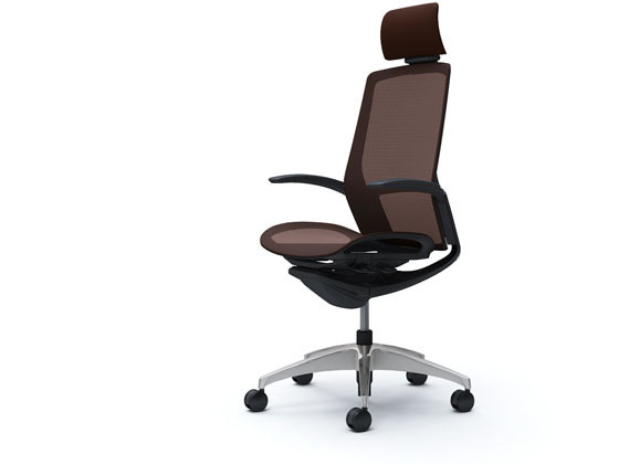 オカムラ フィノラ エクストラハイバック 座メッシュ アジャスト肘Dブラウン C78AARの通販は