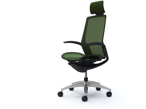 オカムラ フィノラ エクストラハイバック 座メッシュ アジャスト肘Dグリーン C78AARの通販は