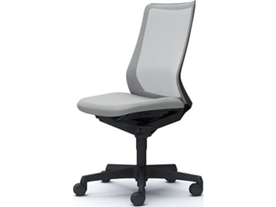 オカムラ フルーエント ハイバック ブラックボディ 肘無し ライトグレーの通販は