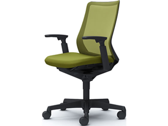 オカムラ フルーエント ローバック ブラックボディ アジャストアーム グリーンの通販は