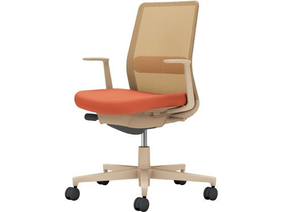 コクヨ モネット L型肘 背座別色 ソフトテラコッタ／ソフトベージュの通販は
