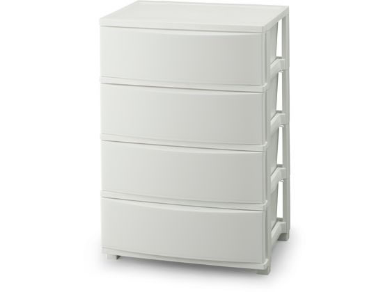 アイリスオーヤマ ワイドチェスト ホワイト 4段 CLN-544の通販は 6,696円