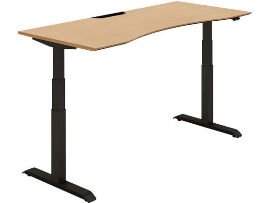 コクヨ シークエンス ウィング机舟底 Fレバー W1750 ナチュラルオークの通販は