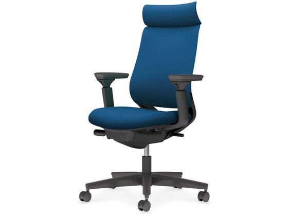 コクヨ ミトラ2 布 アディショナル可動肘 黒脚本体黒プルシアンブルーの通販は 42,005円