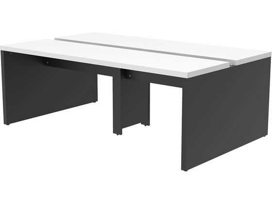 RFヤマカワ ソリードデスクII W2000×D1200 ホワイト×ブラック脚の通販は 47,915円