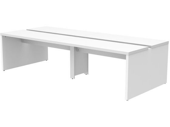 RFヤマカワ ソリードデスクII W2800×D1200 ホワイト×ホワイト脚の通販は