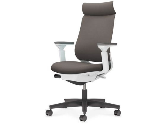 コクヨ ミトラ2 布 アディショナル可動肘 黒脚本体白ダークグレージュの通販は