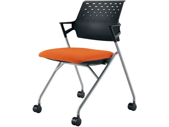 コクヨ ピエガ 背樹脂 ブラックシェル 塗装脚 タンジェリン(W)の通販は