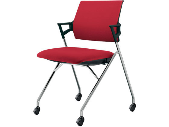 コクヨ ピエガ 背クッション ブラックシェル メッキ脚 カーマイン(V)の通販は