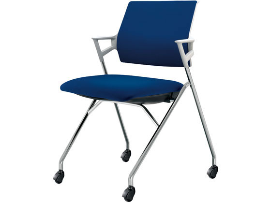 コクヨ ピエガ 背クッション ホワイトシェル メッキ脚 プルシアンブルー(V)の通販は