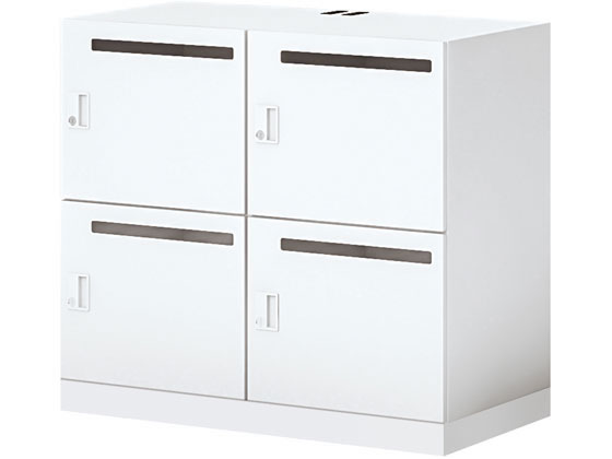 コクヨ イノン パーソナルロッカー 4人 シリンダー錠 穴有 B電源無 白の通販は