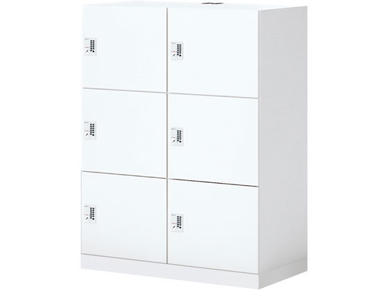 コクヨ イノン パーソナルロッカー 6人 プッシュオート錠 穴無 B電源無 白の通販は 215,158円