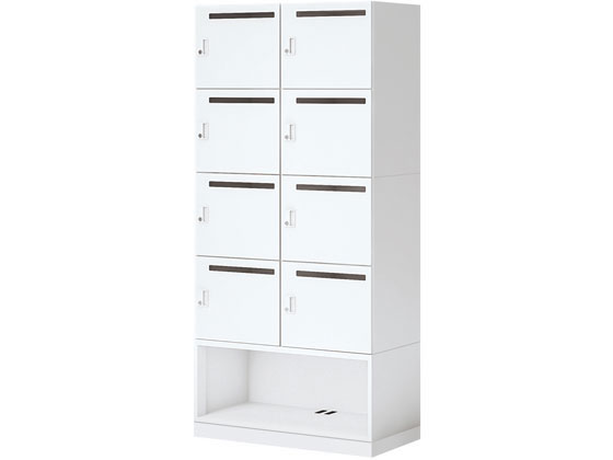 コクヨ イノン パーソナルロッカー 8人下OP シリンダー錠 穴有S電源無 白の通販は 136,729円