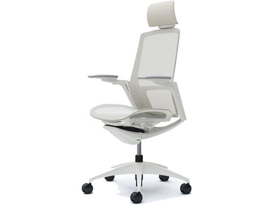 オカムラ フィノラ エクストラハイバック 座メッシュ アジャスト肘 ホワイト C78AWWの通販は