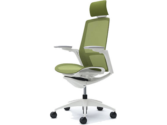 オカムラ フィノラ エクストラハイバック 座メッシュ アジャスト肘 グリーンC78AWWの通販は