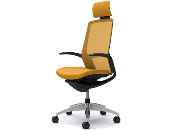 オカムラ フィノラ エクストラハイバック 座クッション デザイン肘 イエローC74CARの通販は