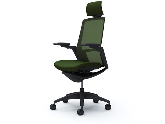 オカムラ フィノラ エクストラハイバック 座クッション アジャスト肘DグリーンC78CMRの通販は